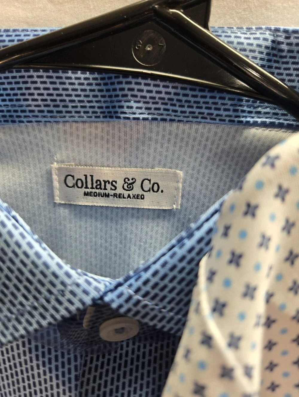 Lot of 5 Collars & Co Men's Medium Relaxed Polo Dress Shirts NWT & NWOT